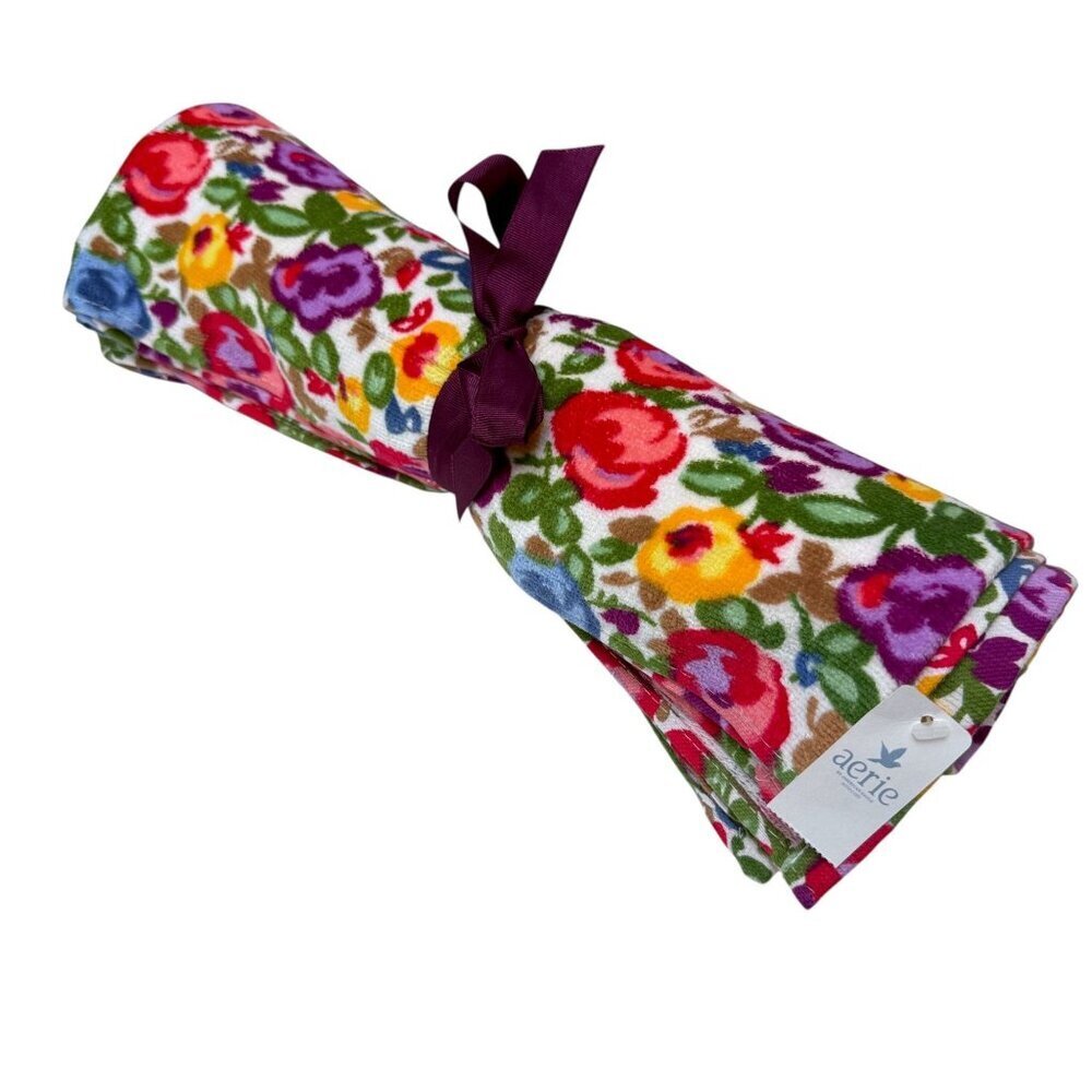 AERIE Beach Towel Logo Floral NEW